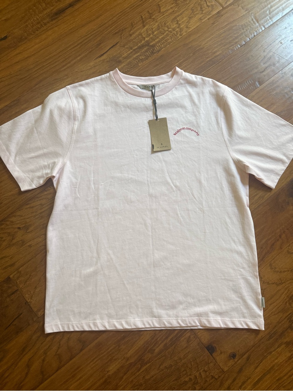 Scalpers Company Boxy Fit Pink Graphic Tee NWT 100% Cotton Size M